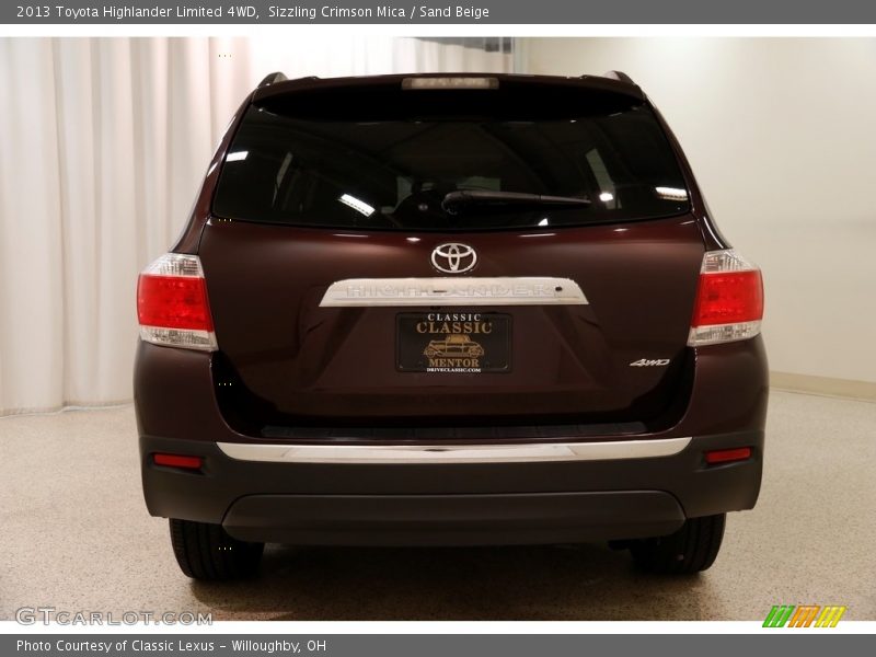 Sizzling Crimson Mica / Sand Beige 2013 Toyota Highlander Limited 4WD