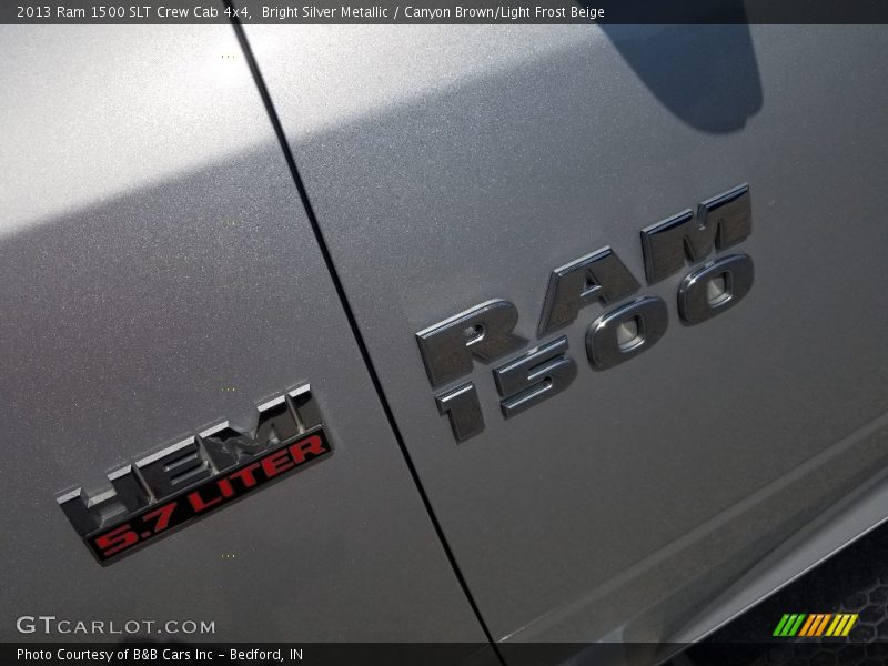 Bright Silver Metallic / Canyon Brown/Light Frost Beige 2013 Ram 1500 SLT Crew Cab 4x4