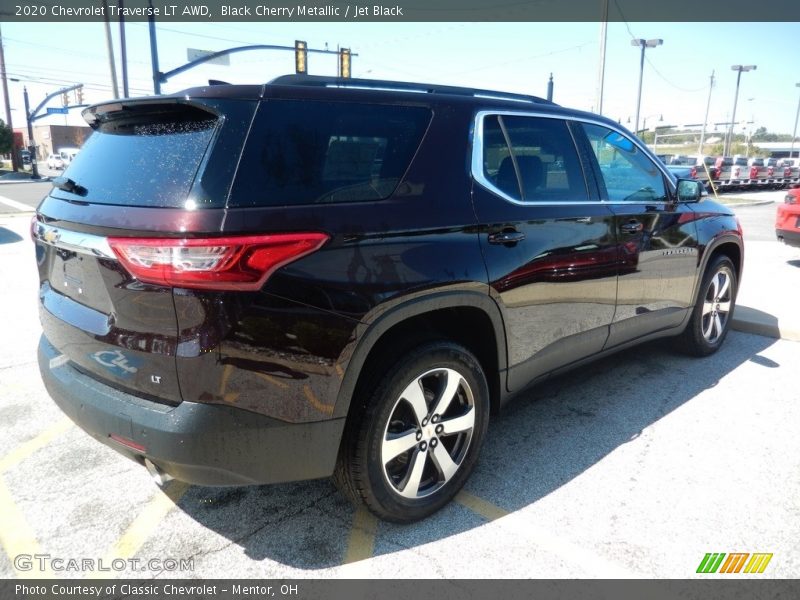 Black Cherry Metallic / Jet Black 2020 Chevrolet Traverse LT AWD