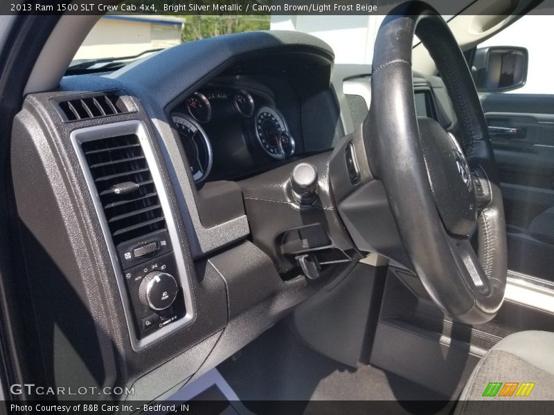 Bright Silver Metallic / Canyon Brown/Light Frost Beige 2013 Ram 1500 SLT Crew Cab 4x4