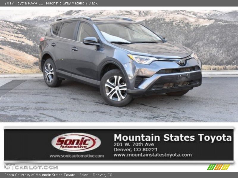 Magnetic Gray Metallic / Black 2017 Toyota RAV4 LE