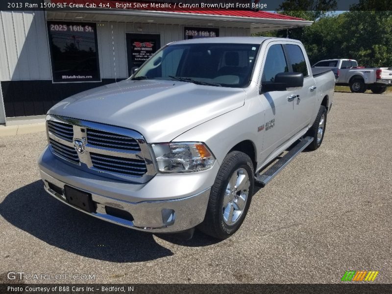 Bright Silver Metallic / Canyon Brown/Light Frost Beige 2013 Ram 1500 SLT Crew Cab 4x4