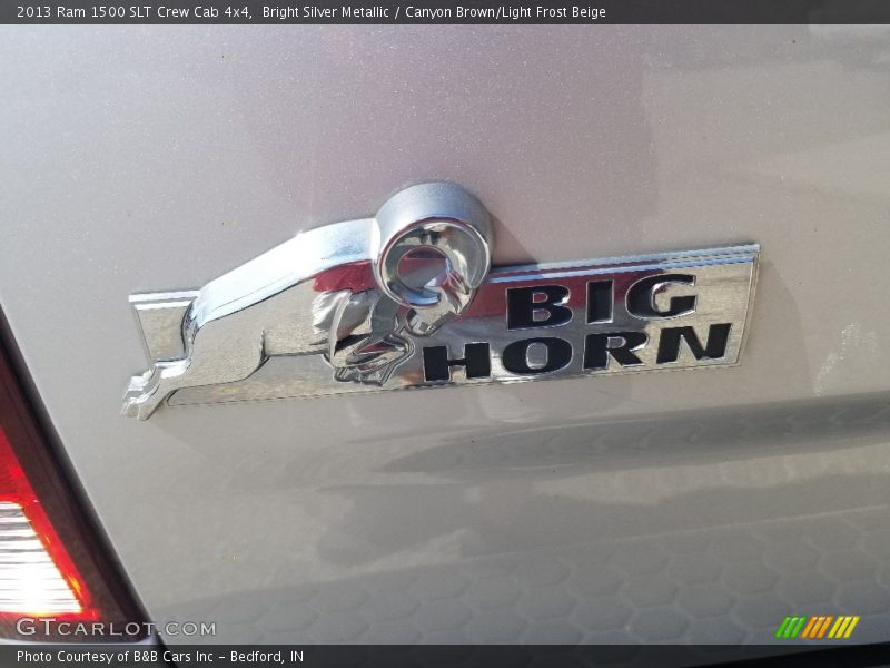 Bright Silver Metallic / Canyon Brown/Light Frost Beige 2013 Ram 1500 SLT Crew Cab 4x4