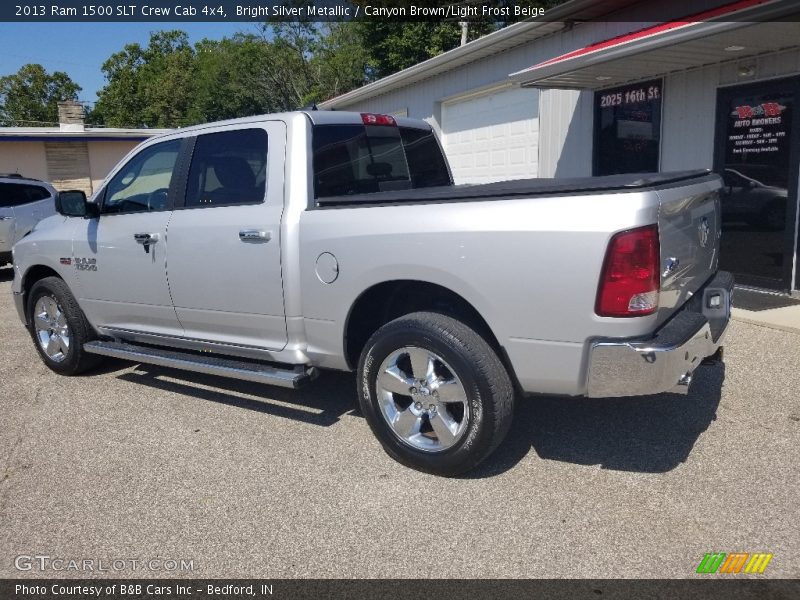 Bright Silver Metallic / Canyon Brown/Light Frost Beige 2013 Ram 1500 SLT Crew Cab 4x4