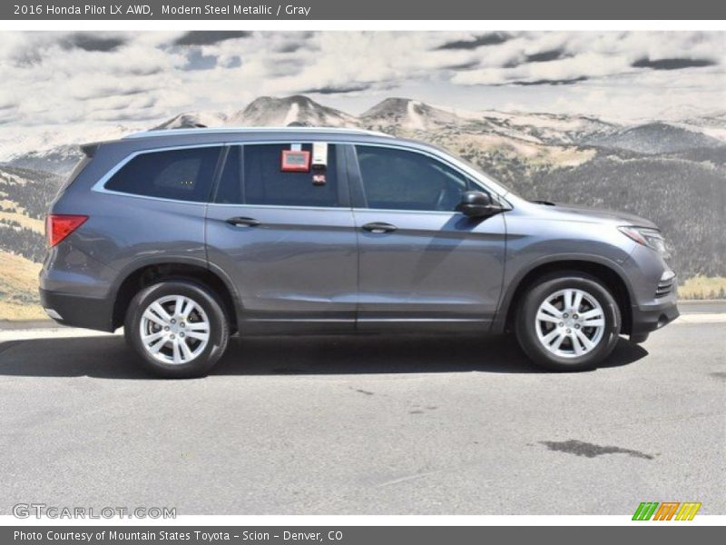 Modern Steel Metallic / Gray 2016 Honda Pilot LX AWD