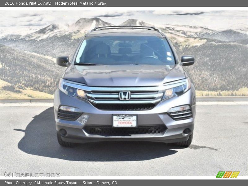 Modern Steel Metallic / Gray 2016 Honda Pilot LX AWD