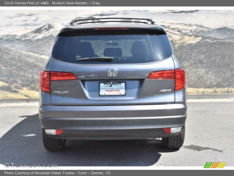 Modern Steel Metallic / Gray 2016 Honda Pilot LX AWD