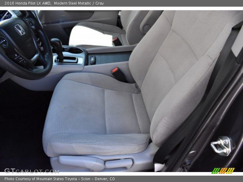 Modern Steel Metallic / Gray 2016 Honda Pilot LX AWD