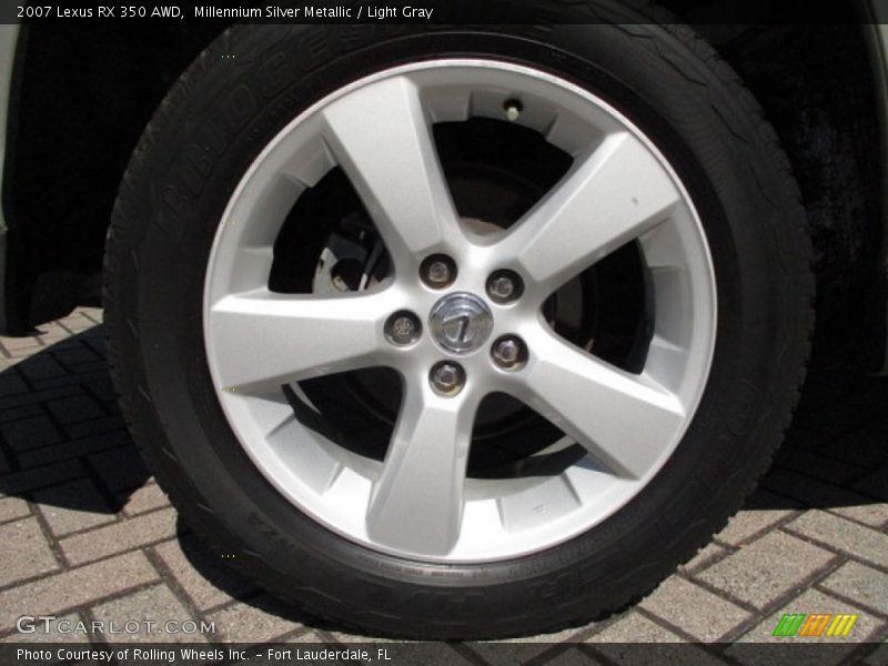 Millennium Silver Metallic / Light Gray 2007 Lexus RX 350 AWD