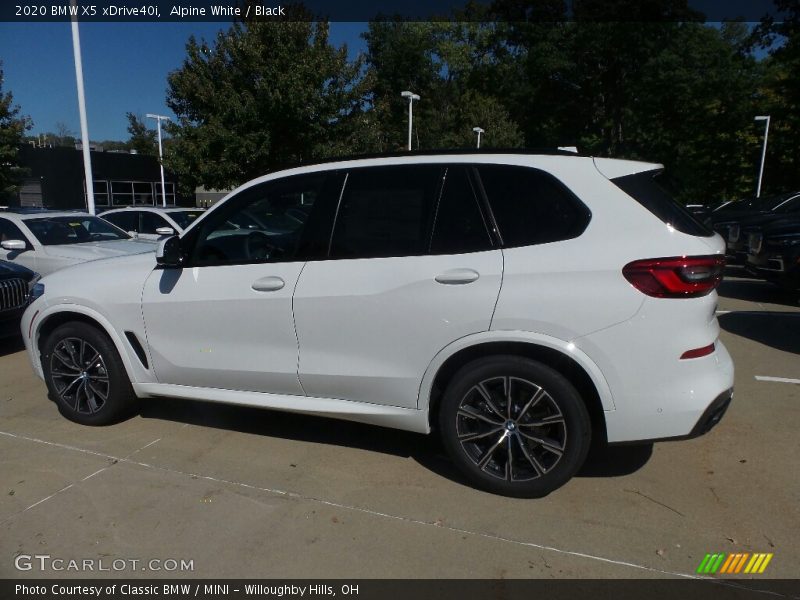 Alpine White / Black 2020 BMW X5 xDrive40i