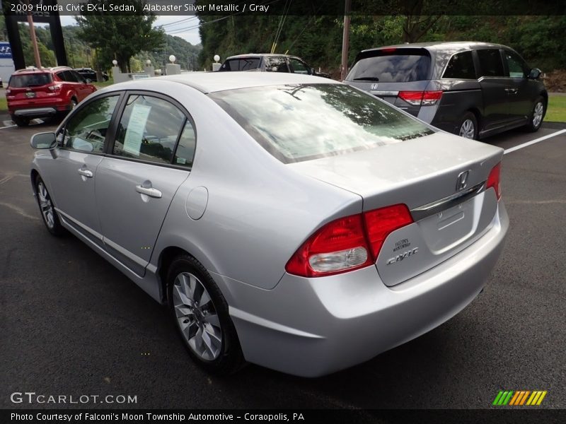 Alabaster Silver Metallic / Gray 2009 Honda Civic EX-L Sedan
