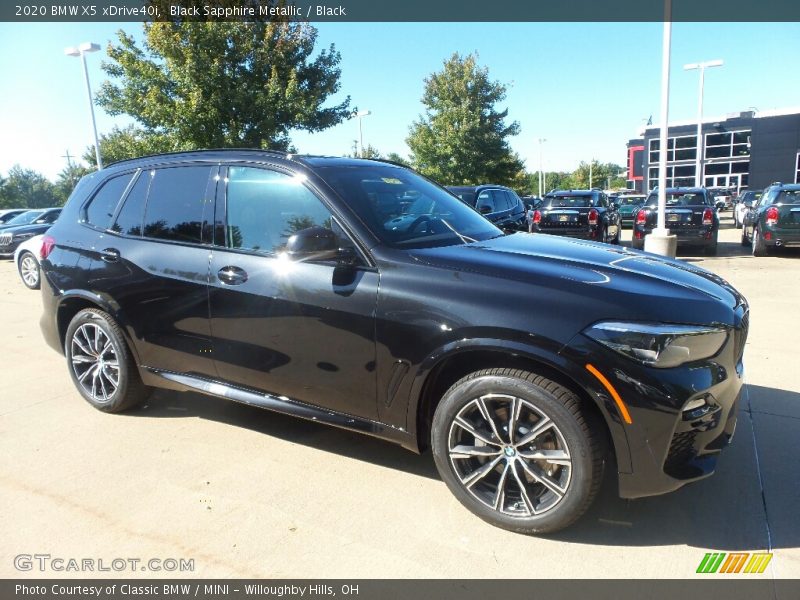 Black Sapphire Metallic / Black 2020 BMW X5 xDrive40i