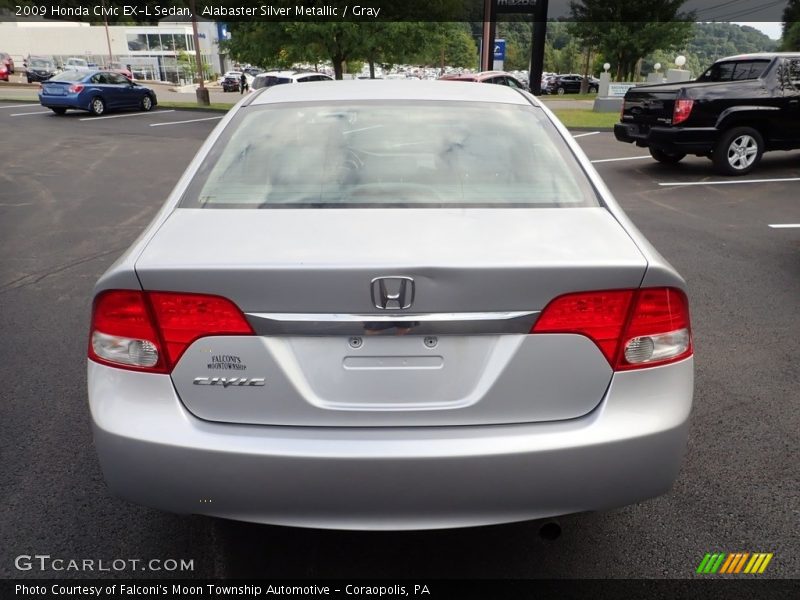 Alabaster Silver Metallic / Gray 2009 Honda Civic EX-L Sedan