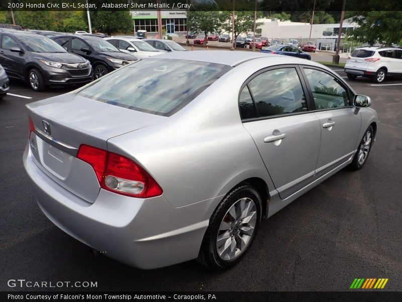 Alabaster Silver Metallic / Gray 2009 Honda Civic EX-L Sedan