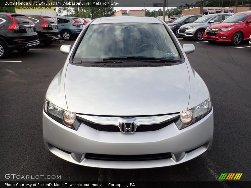 Alabaster Silver Metallic / Gray 2009 Honda Civic EX-L Sedan