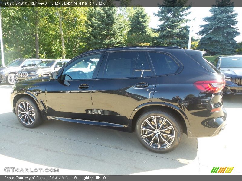 Black Sapphire Metallic / Black 2020 BMW X5 xDrive40i