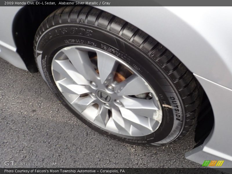 Alabaster Silver Metallic / Gray 2009 Honda Civic EX-L Sedan