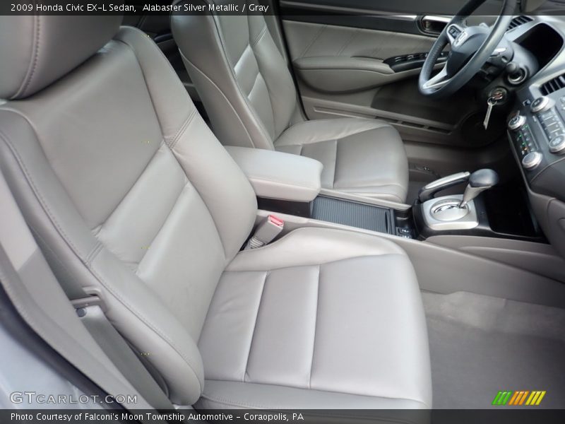 Alabaster Silver Metallic / Gray 2009 Honda Civic EX-L Sedan