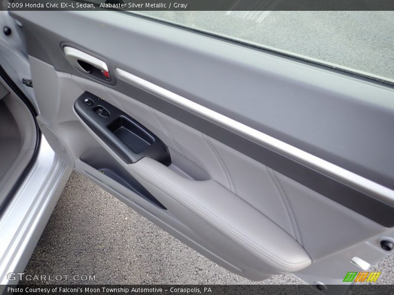 Alabaster Silver Metallic / Gray 2009 Honda Civic EX-L Sedan