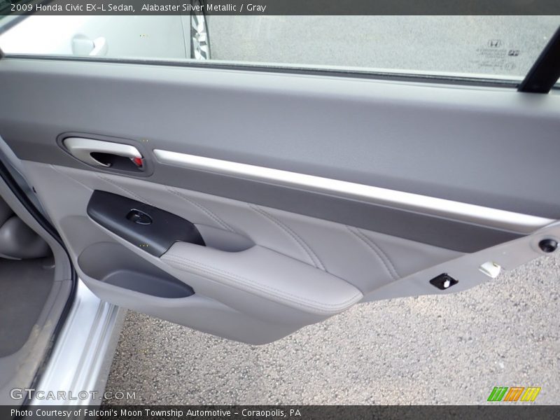 Alabaster Silver Metallic / Gray 2009 Honda Civic EX-L Sedan