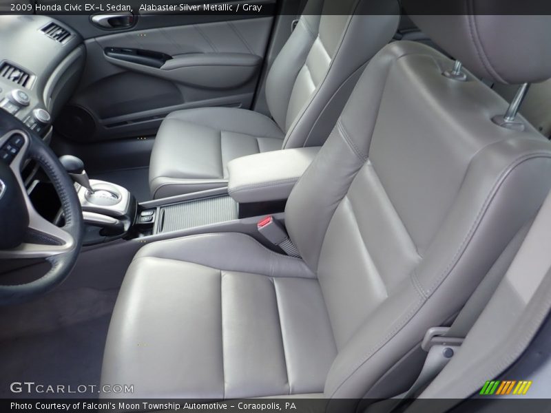 Alabaster Silver Metallic / Gray 2009 Honda Civic EX-L Sedan