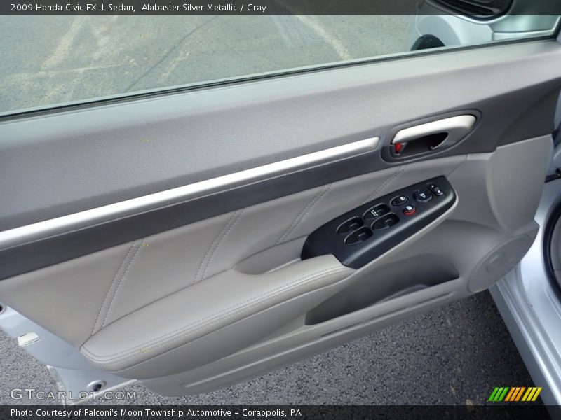 Alabaster Silver Metallic / Gray 2009 Honda Civic EX-L Sedan