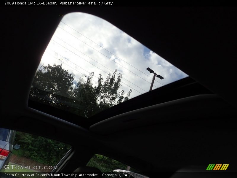 Alabaster Silver Metallic / Gray 2009 Honda Civic EX-L Sedan