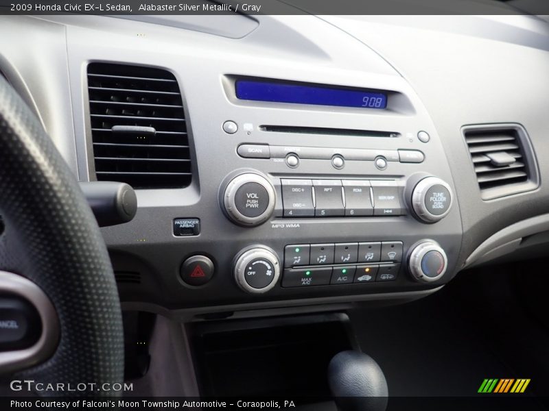Alabaster Silver Metallic / Gray 2009 Honda Civic EX-L Sedan