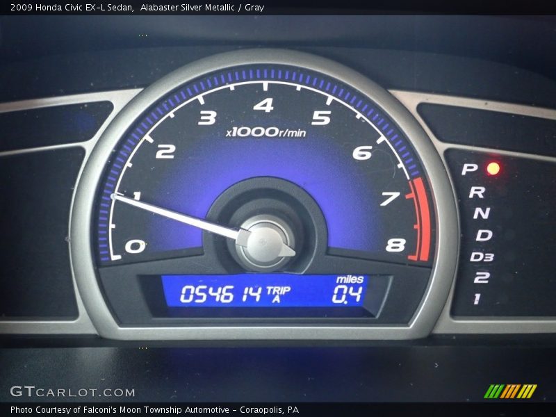 Alabaster Silver Metallic / Gray 2009 Honda Civic EX-L Sedan