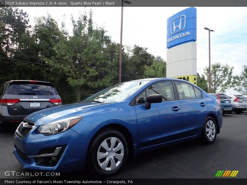Quartz Blue Pearl / Black 2016 Subaru Impreza 2.0i 4-door