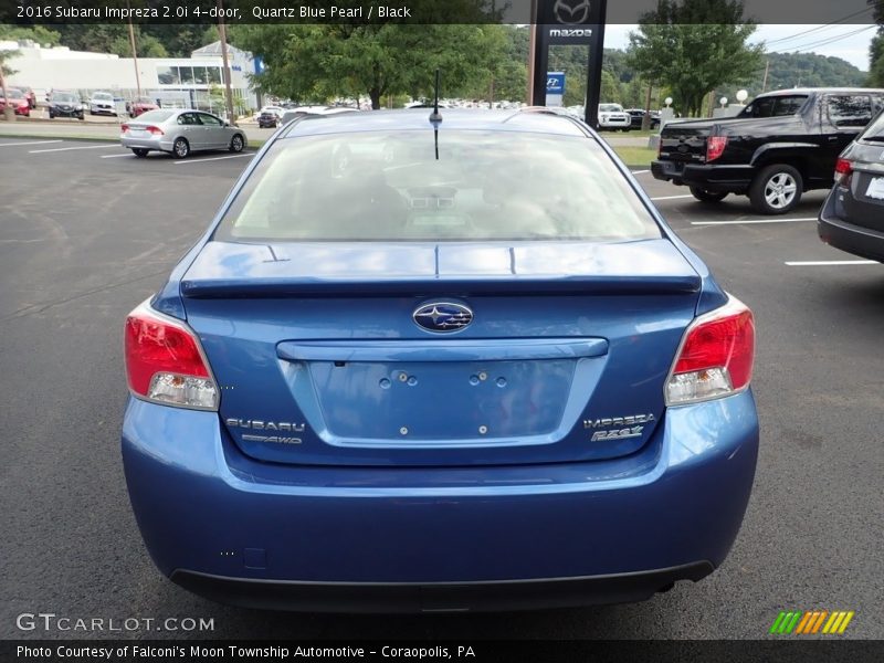 Quartz Blue Pearl / Black 2016 Subaru Impreza 2.0i 4-door