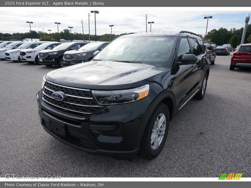 Agate Black Metallic / Ebony 2020 Ford Explorer XLT