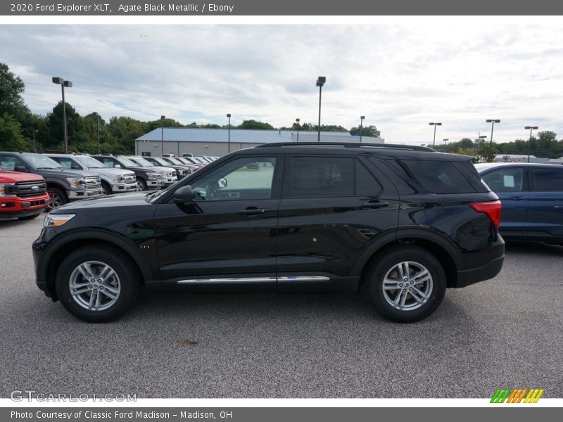 Agate Black Metallic / Ebony 2020 Ford Explorer XLT