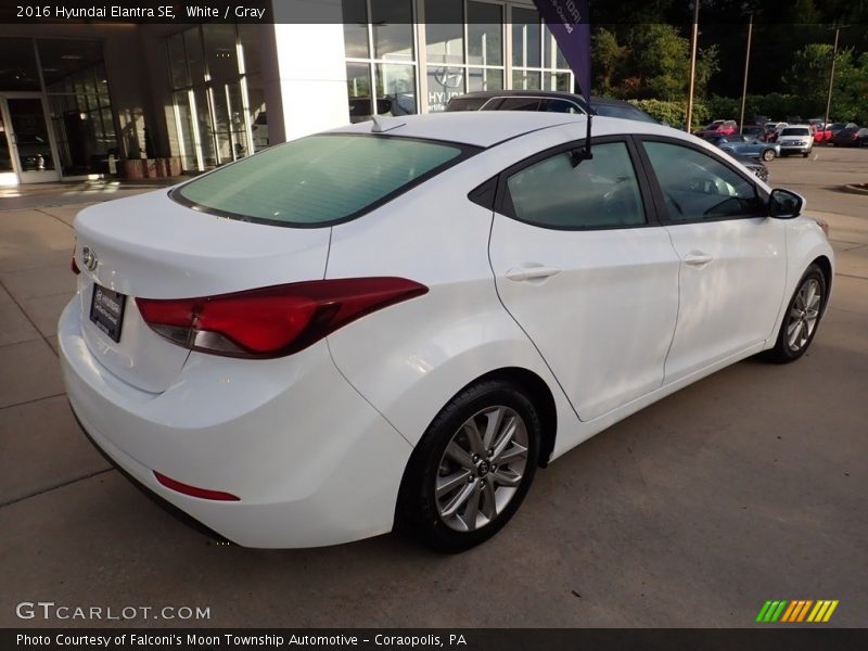 White / Gray 2016 Hyundai Elantra SE