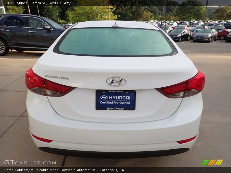 White / Gray 2016 Hyundai Elantra SE
