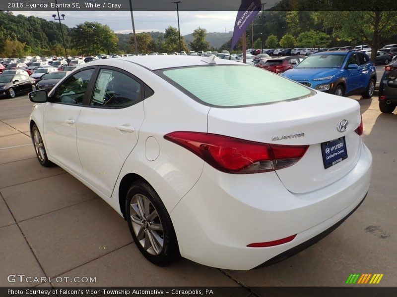 White / Gray 2016 Hyundai Elantra SE