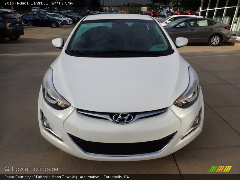 White / Gray 2016 Hyundai Elantra SE