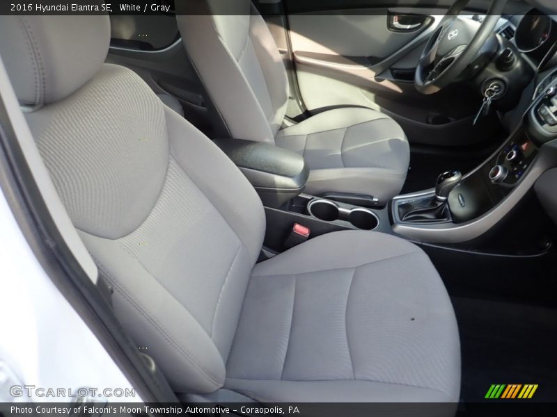 White / Gray 2016 Hyundai Elantra SE