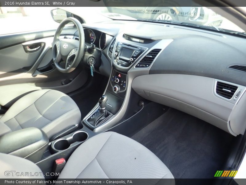 White / Gray 2016 Hyundai Elantra SE