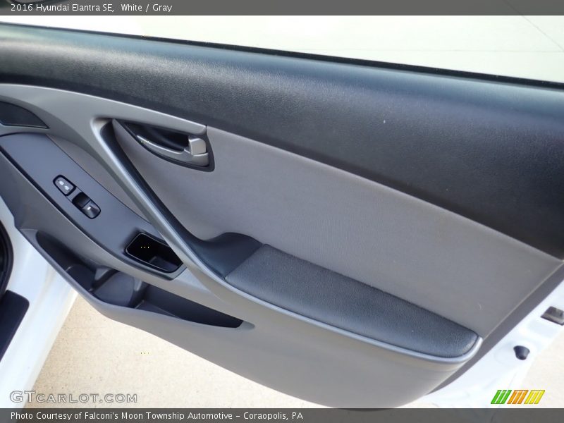White / Gray 2016 Hyundai Elantra SE