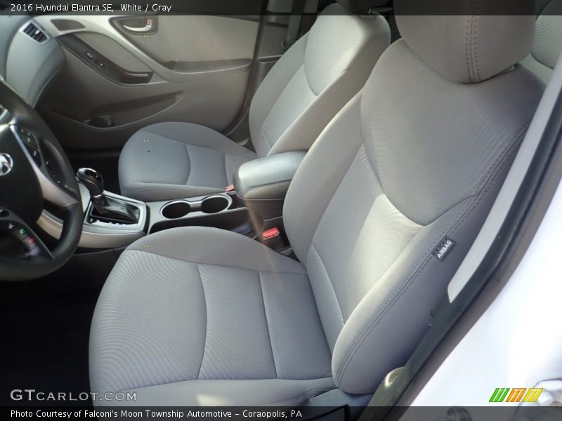 White / Gray 2016 Hyundai Elantra SE