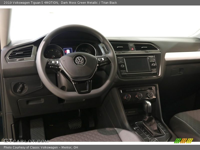 Dark Moss Green Metallic / Titan Black 2019 Volkswagen Tiguan S 4MOTION