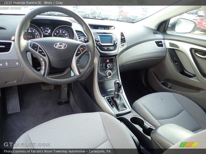 White / Gray 2016 Hyundai Elantra SE