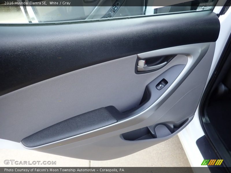 White / Gray 2016 Hyundai Elantra SE