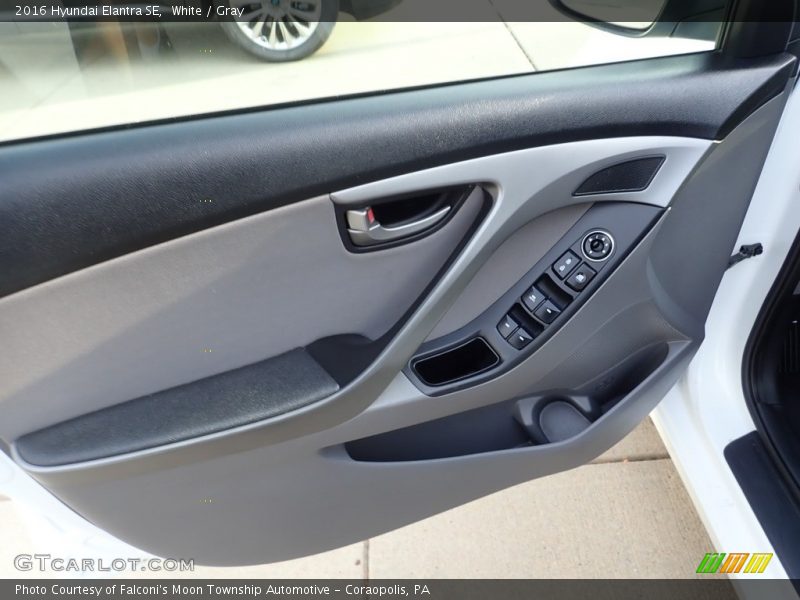 White / Gray 2016 Hyundai Elantra SE