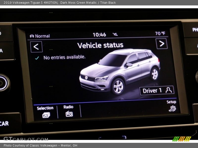 Dark Moss Green Metallic / Titan Black 2019 Volkswagen Tiguan S 4MOTION