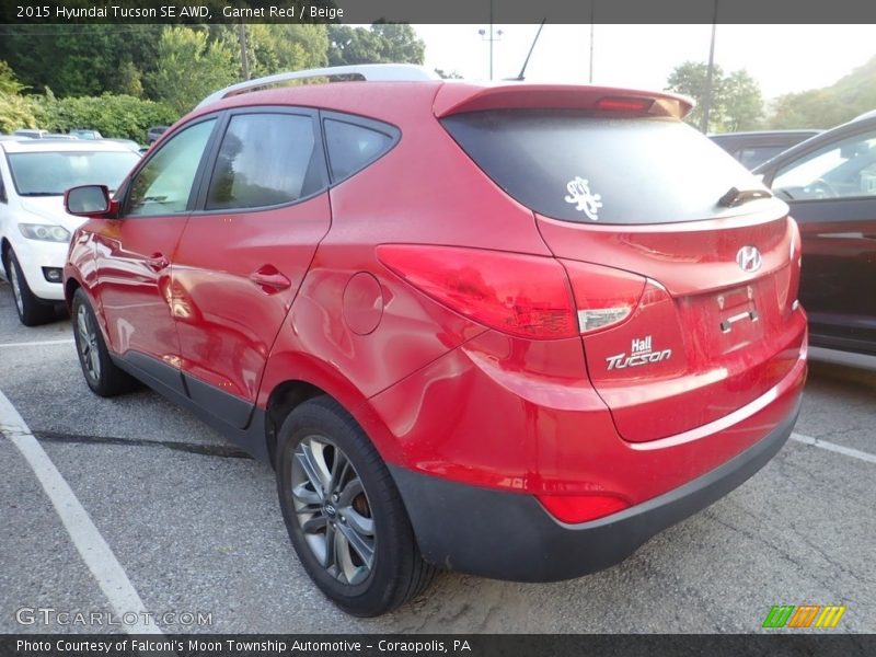 Garnet Red / Beige 2015 Hyundai Tucson SE AWD