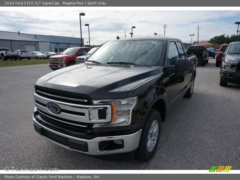 Magma Red / Earth Gray 2019 Ford F150 XLT SuperCab