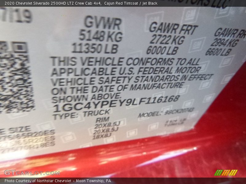 Cajun Red Tintcoat / Jet Black 2020 Chevrolet Silverado 2500HD LTZ Crew Cab 4x4