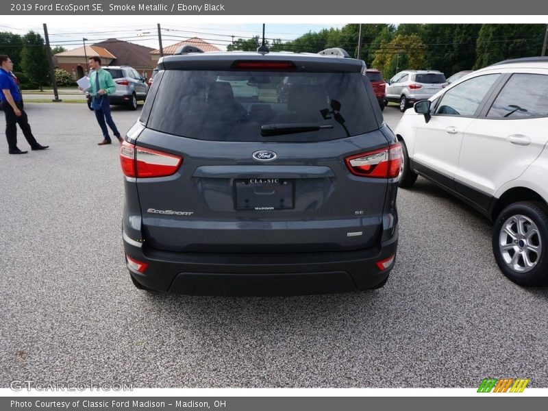Smoke Metallic / Ebony Black 2019 Ford EcoSport SE